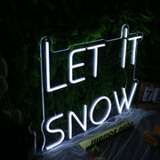 Let It Snow White Neon Sign