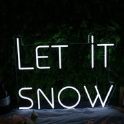 Let It Snow White Neon Sign