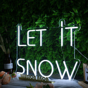 Let It Snow White Neon Sign