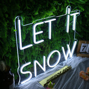 Let It Snow White Neon Sign