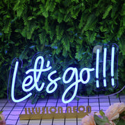 Let's Go Blue Neon Sign