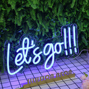 Let's Go Blue Neon Sign