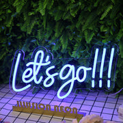 Let's Go Blue Neon Sign