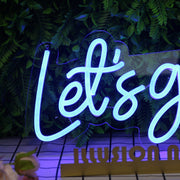 Let's Go Blue Neon Sign