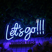 Let's Go Blue Neon Sign