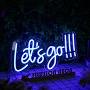 Let's Go Blue Neon Sign