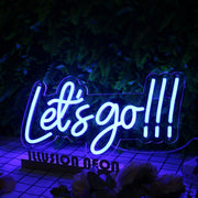 Let's Go Blue Neon Sign