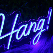 Let's Hang Blue Neon Sign