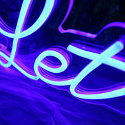 Let's Hang Blue Neon Sign