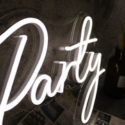 Let Us Party White LED Custom Neon Sign