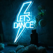 Lets Dance Blue Neon Sign