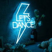 Lets Dance Blue Neon Sign