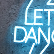 Lets Dance Blue Neon Sign