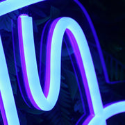 Lets Party Dark Blue Neon Sign