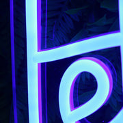 Lets Party Dark Blue Neon Sign