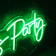 Lets Party Green Neon Sign