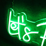 Lets Party Green Neon Sign