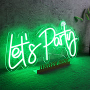 Lets Party Green Neon Sign