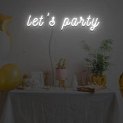 Lets Party Neon Sign Lights Night Lamp Led Neon Sign Light For Home Party