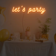 Lets Party Neon Sign Lights Night Lamp Led Neon Sign Light For Home Party