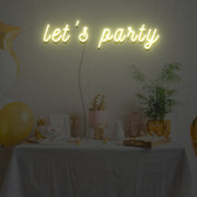 Lets Party Neon Sign Lights Night Lamp Led Neon Sign Light For Home Party