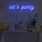 Lets Party Neon Sign Lights Night Lamp Led Neon Sign Light For Home Party