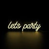 Lets Party Neon Sign For Bar Wall Decor