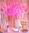 Lets Party Neon Sign Wedding Parties Decor