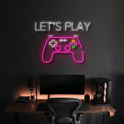 Lets Play With Console Neon Sign