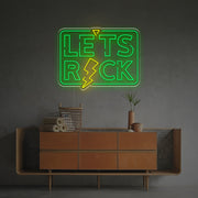 Lets Rock With Lightning LED Neon Sign