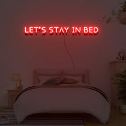 Lets Stay In Bed Neon Sign Lights Night Lamp Led Neon Sign Light For Home Party