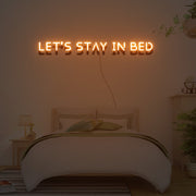 Lets Stay In Bed Neon Sign Lights Night Lamp Led Neon Sign Light For Home Party