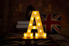 Steel Marquee Letter A Warm White Advertising Lighting High-End Custom Zinc Metal Marquee Light Marquee Sign