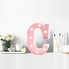 Steel Marquee Letter C Alphabet Pink High-End Custom Zinc Metal Marquee Light Marquee Sign