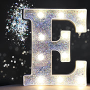 Steel Marquee Letter E Alphabet Shiny Silver High-End Custom Zinc Metal Marquee Light Marquee Sign