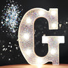 Steel Marquee Letter G Shiny Silver High-End Custom Zinc Metal Marquee Light Marquee Sign