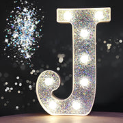 Steel Marquee Letter J Alphabet Shiny Silver High-End Custom Zinc Metal Marquee Light Marquee Sign