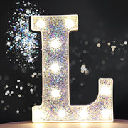 Steel Marquee Letter L Alphabet Shiny Silver High-End Custom Zinc Metal Marquee Light Marquee Sign