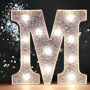 Steel Marquee Letter M Alphabet Shiny Silver High-End Custom Zinc Metal Marquee Light Marquee Sign