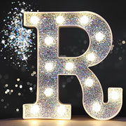 Steel Marquee Letter R Alphabet Shiny Silver High-End Custom Zinc Metal Marquee Light Marquee Sign