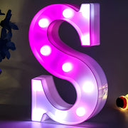 Steel Marquee Letter S Alphabet Purple Party High-End Custom Zinc Metal Marquee Light Marquee Sign