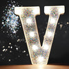 Steel Marquee Letter V Alphabet Shiny Silver High-End Custom Zinc Metal Marquee Light Marquee Sign