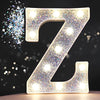 Steel Marquee Letter Z Alphabet Shiny Silver High-End Custom Zinc Metal Marquee Light Marquee Sign