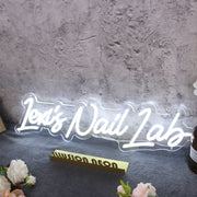 Lexis Nail Lab White Neon Sign