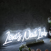 Lexis Nail Lab White Neon Sign