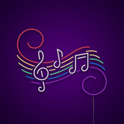 LGBTQ Music Notes Neon Sign