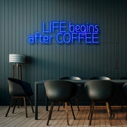 Life Begins After Coffee Neon Sign