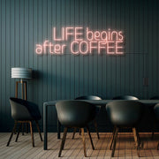 Life Begins After Coffee Neon Sign