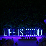 Life Is Good Blue Neon Sign