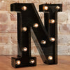 Steel Marquee Letter N Black Font Room Decor High-End Custom Zinc Metal Marquee Light Marquee Sign